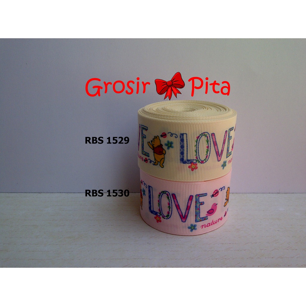 

(25 yard) Pita Grosgrain Motif Winnie The Pooh RBS 1529,1530 | Toko Bahan Craft | Grosir Pita