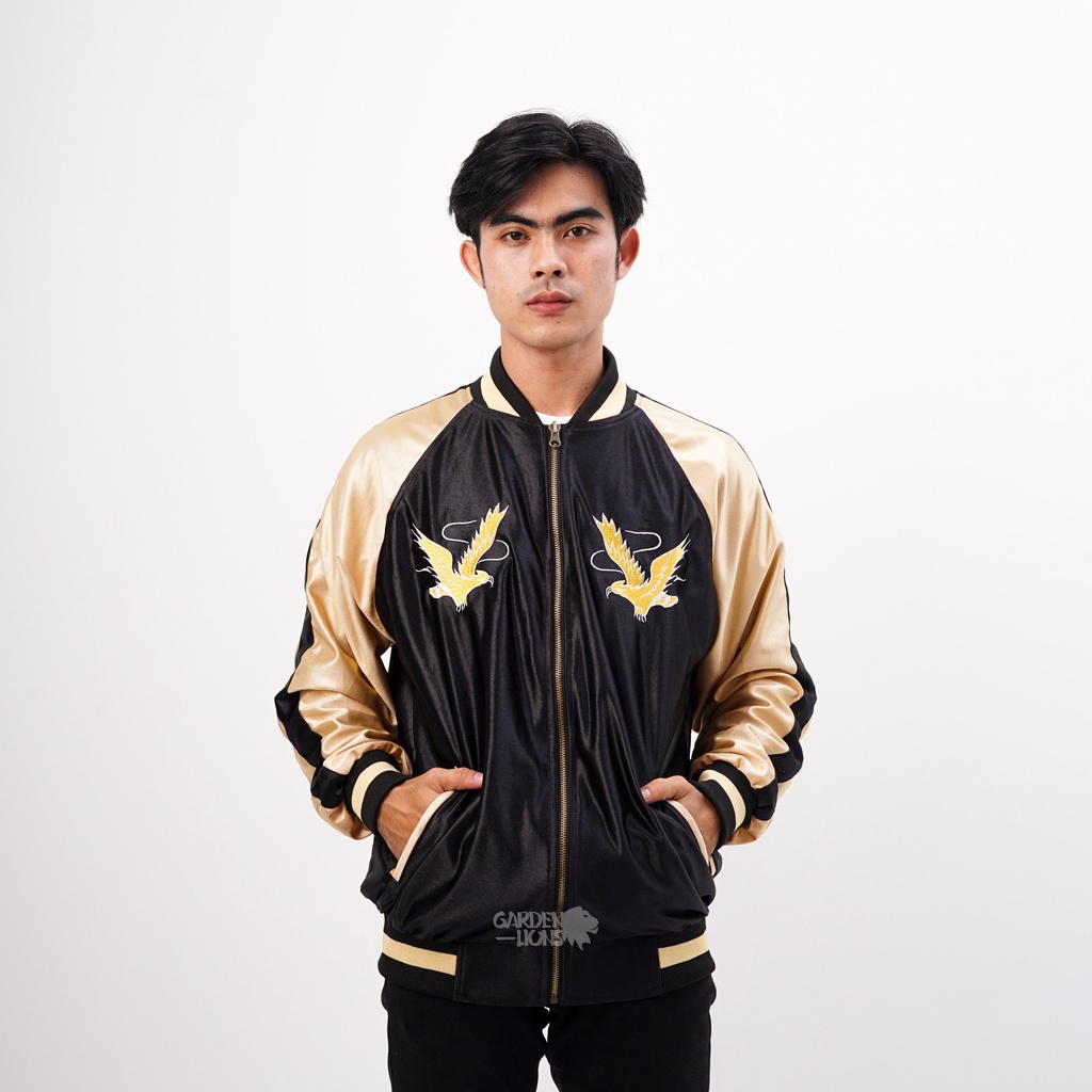 JAKET SUKAJAN MURAYAMA HIGH AND LOW BLACK FANMADE