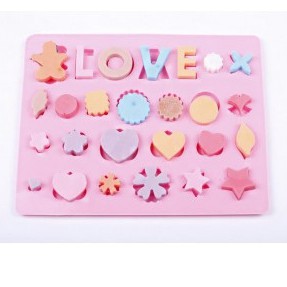 Cetakan Coklat Love Bintang  Silikon - Cetakan Coklat Puding Kue Jelly - Bento Tools - Cetakan Bento Aneka Bentuk