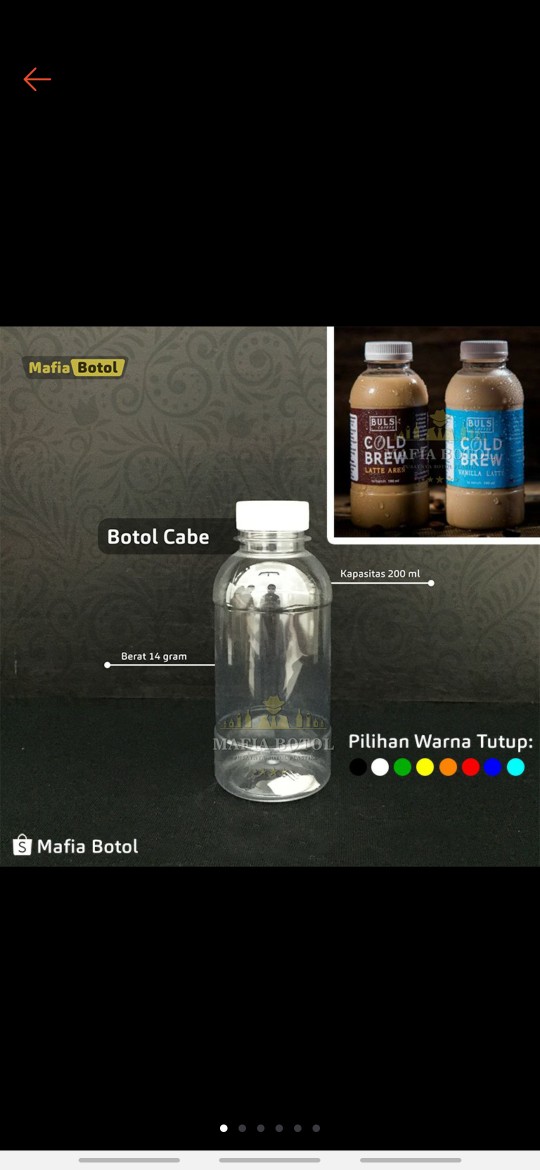 Botol Plastik Cabe Minum Minuman Jus Kopi Susu Madu 200 Ml Tebal Murah Kecil Bening Kemasan Pet