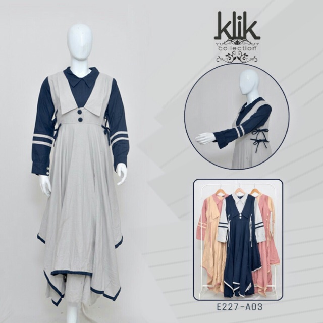 Gamis tumpuk klik collection maxy katun