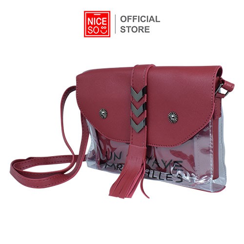 NICESO Official Tas Selempang Wanita Transparent