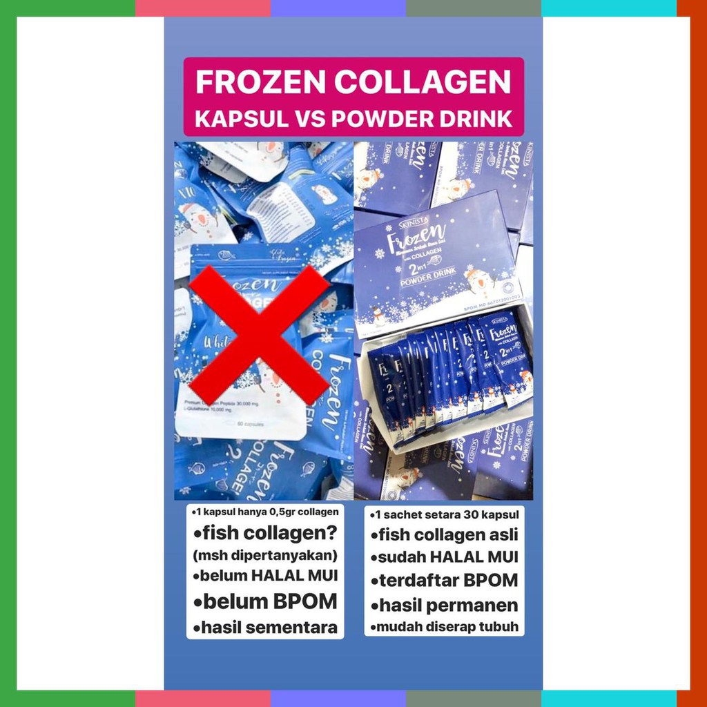 Bpom Powder Drink Frozen Collagen By Skinista Bpom & Halal