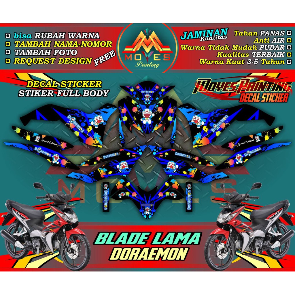 decal stiker full body motor Honda blade lama stiker motor blade lama full body