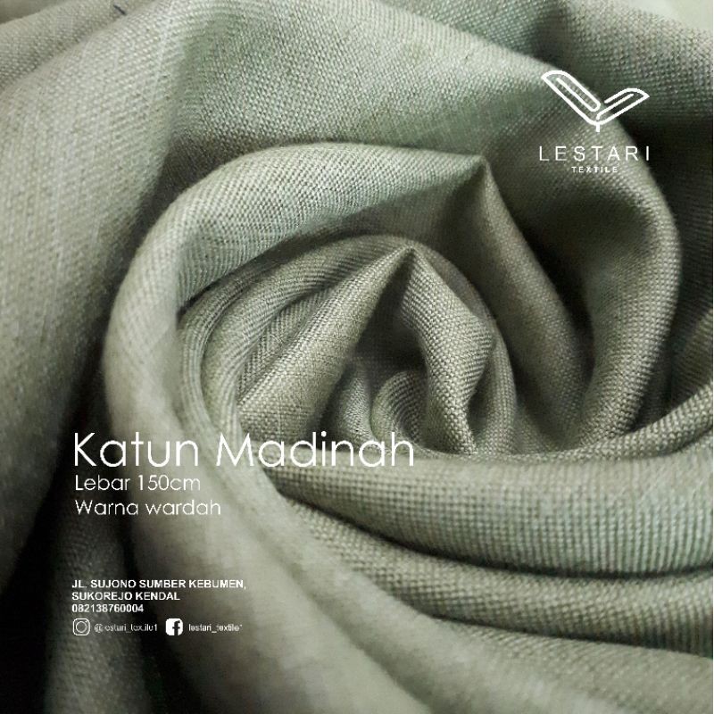kain katun/cotton madinah fodu hijau wardah