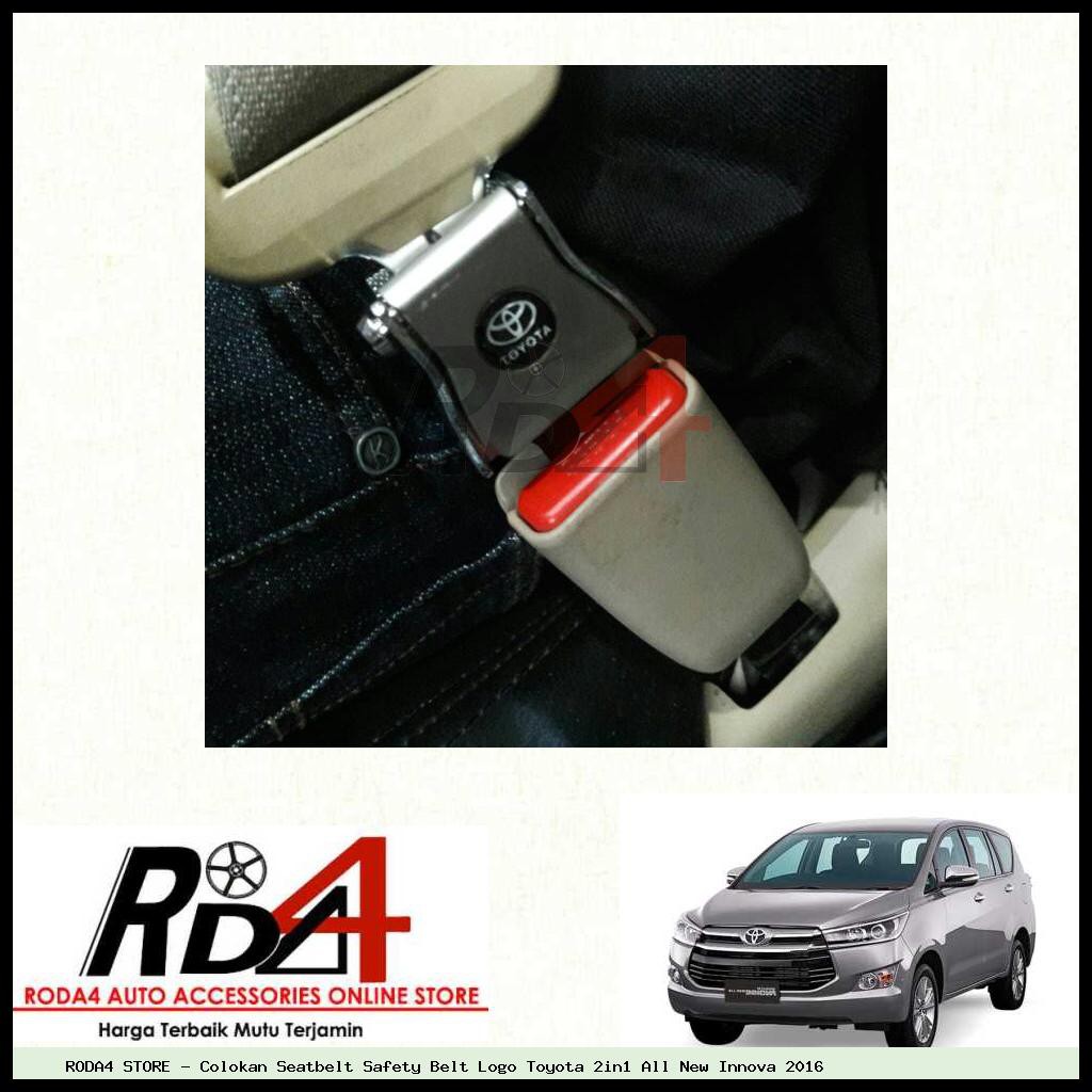 Colokan Seatbelt Safety Belt Logo Toyota 2in1 All New Innova 2016
