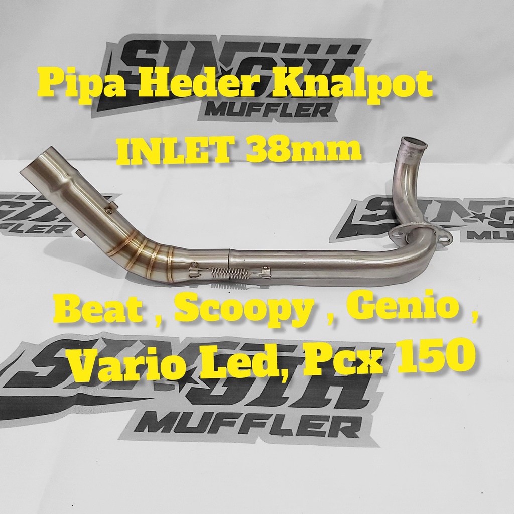 Leher Knalpot Racing Inlet 38 Beat fi Beat Karbu Vario 150 Pcx Nmax Aerox