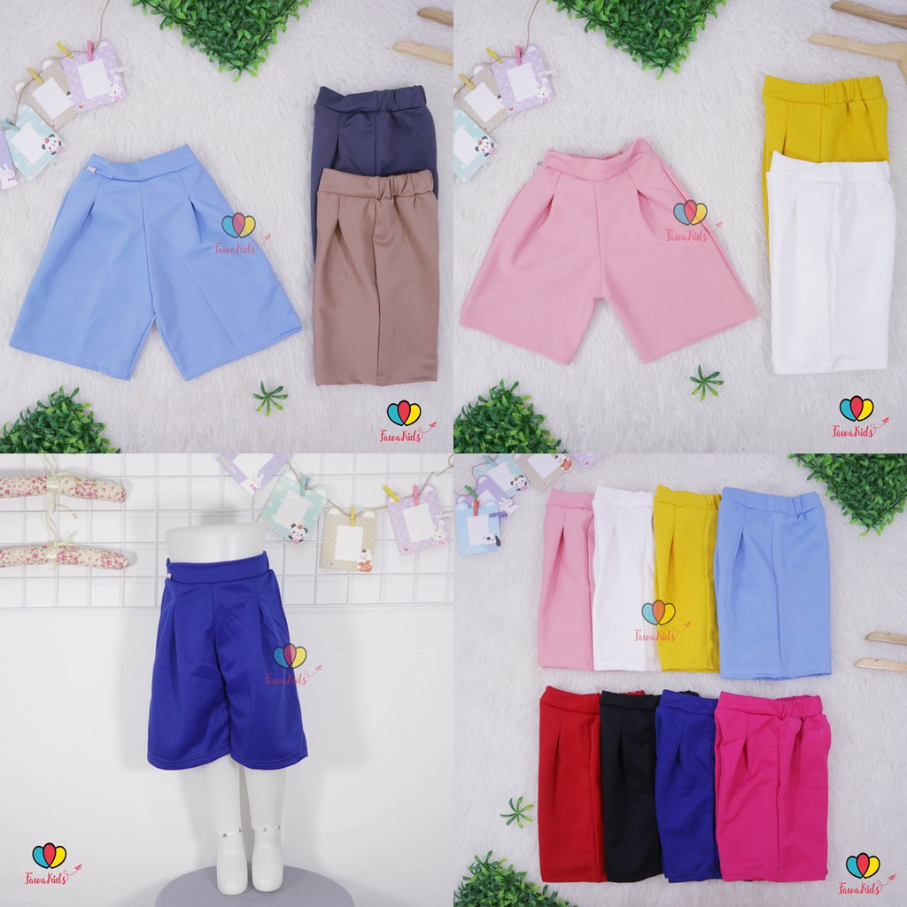 Kulot Scuba Premium Uk 2-4 Tahun / Bawahan Kulot Anak Perempuan Murah Celana Pendek Pants Adem