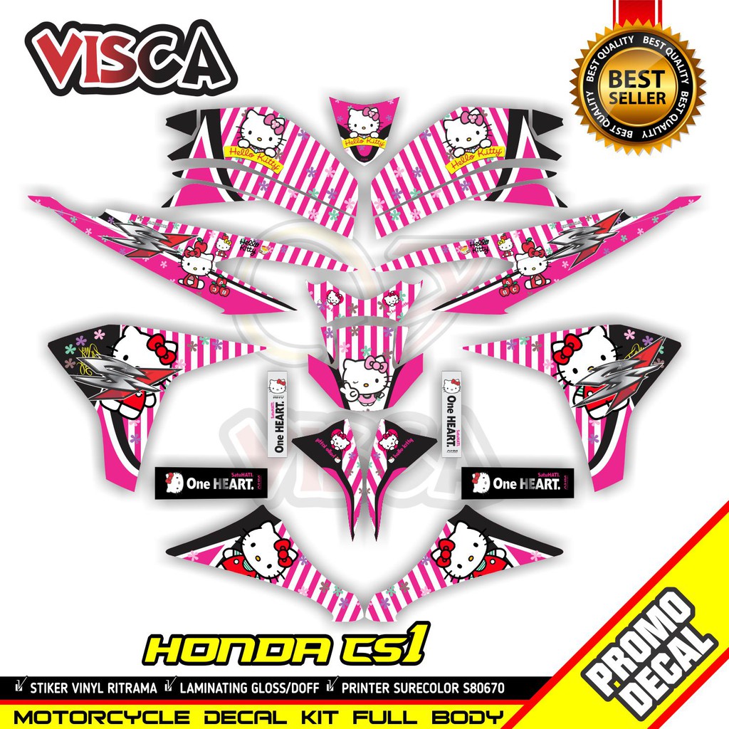 Decal Cs1 Decal Cs1 Fullbody Stiker Motor Cs1 Hello Kitty