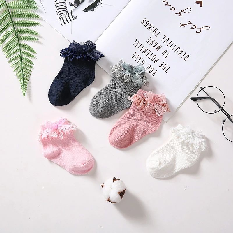 (pimenova) Kaos kaki renda bayi / kaos kaki renda anak import / kaos kaki anak renda warna pastel