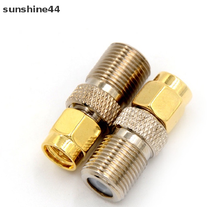 Sunshine Adapter Konektor Coaxial RF Lurus Jack F Female Ke SMA Male