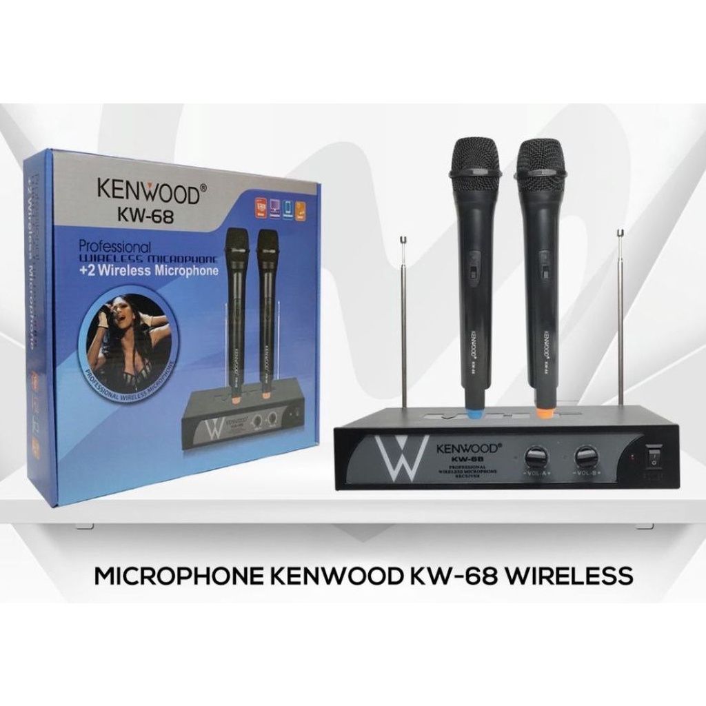 Mic wireless KENWOOD 2bh mic BERKUALITAS MURAH KW68