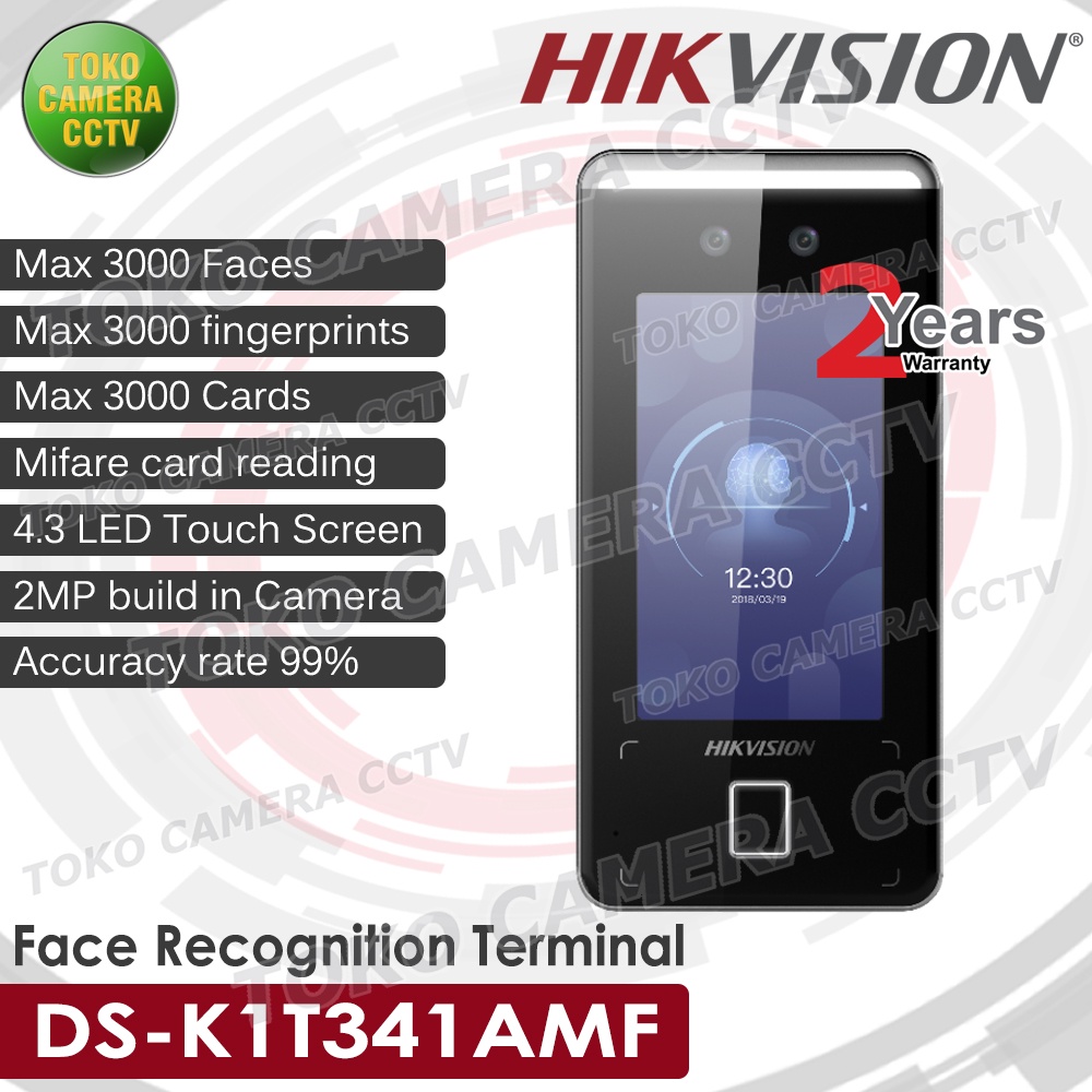 HIKVISION DS-K1T341AMF MESIN ABSEN ACCESS CONTROL TOUCH SCREEN FACE RECOGNITION