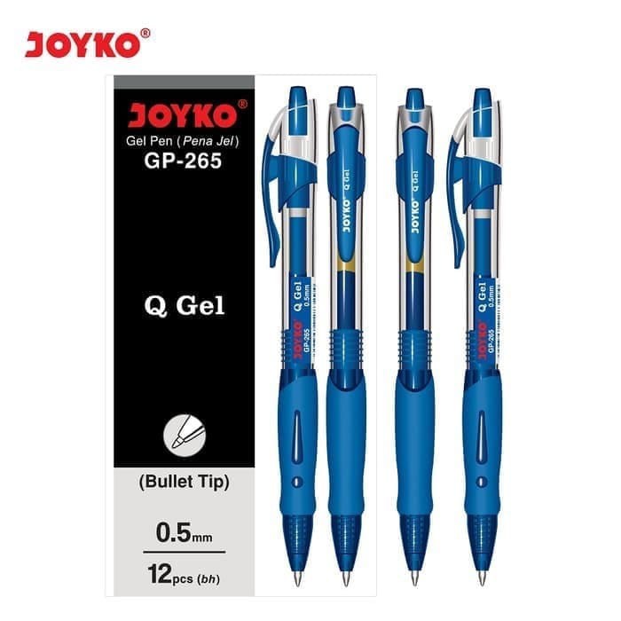 

pulpen gel joyko gp-265 (biru) isi 12pcs/lusin