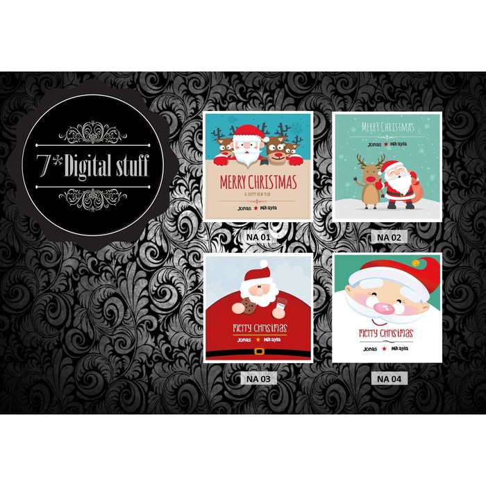 

Kartu untuk ucapan kado / selamat natal custom