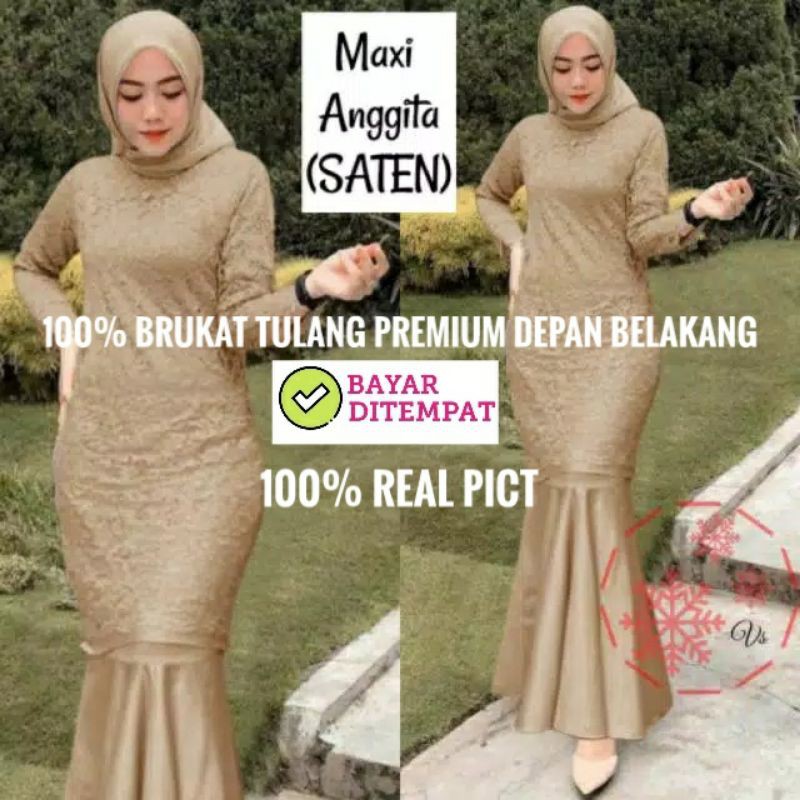 Gamis Brukat Mewah Baju Pesta Busui Anggita Devisila