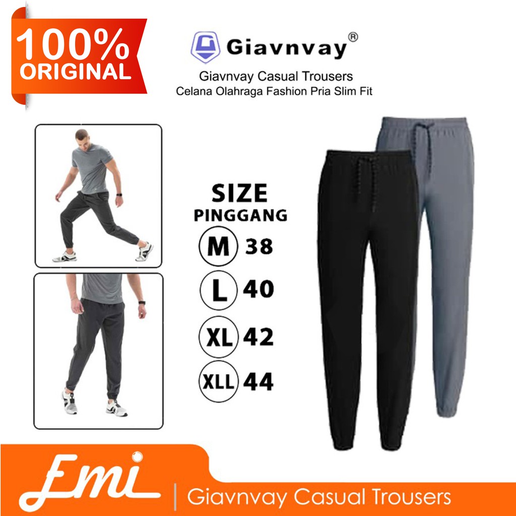 Giavnvay Celana Panjang olahraga casual sport pants trousers