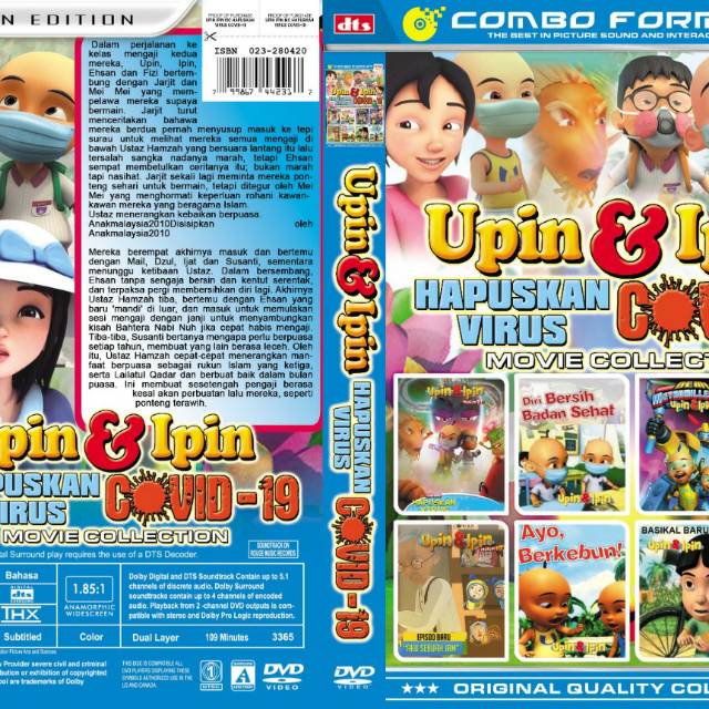 Kaset Film Anak Upin&Ipin - Hapuskan Virus Covid 19 - Kaset Dvd Film Anak Terlaris