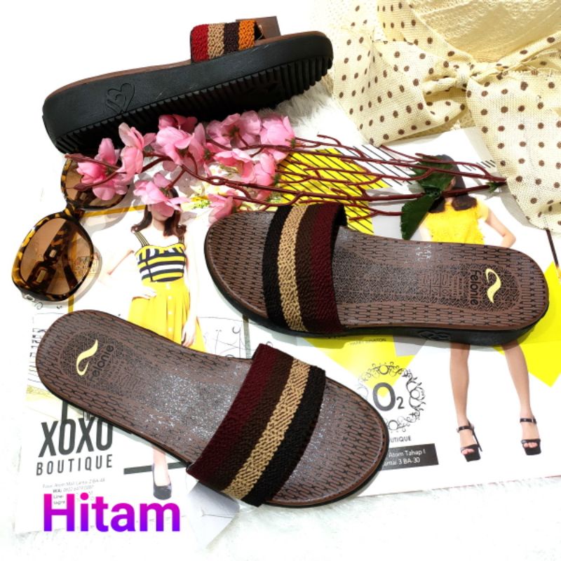 sandal wanital turki cantik sol love elegant 3cm ringan motif 4 warna. Felonie MRJ 01