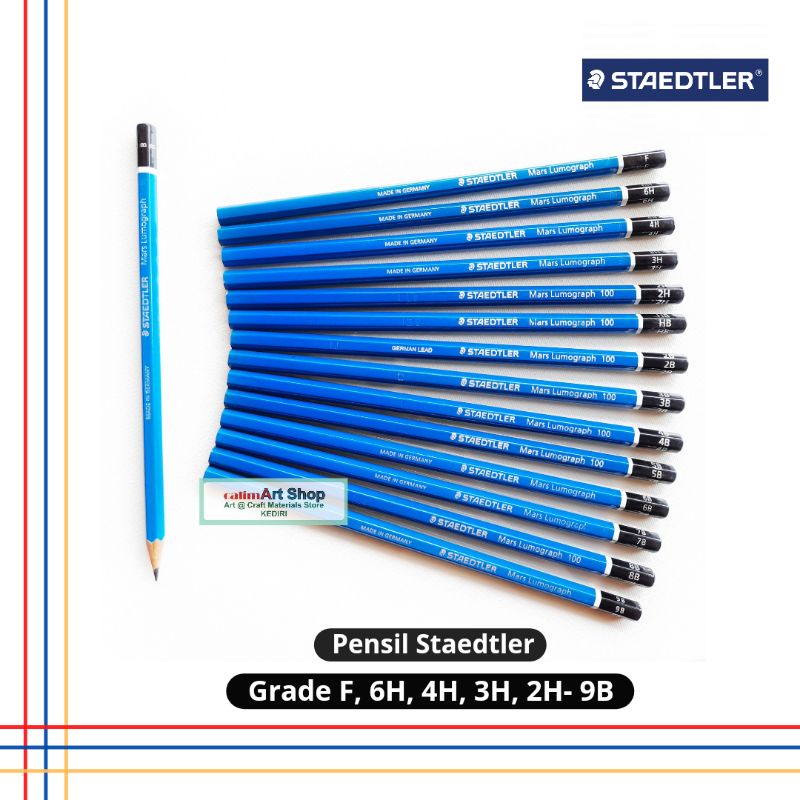 Pensil Gambar - Pensil Staedtler Grafit - Pensil Grafit Mars Lumograp