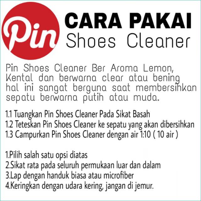 CLEANER IPEMBERSIH SEPATU PUTIH DAN WARNA PIN SHOES CLEANER