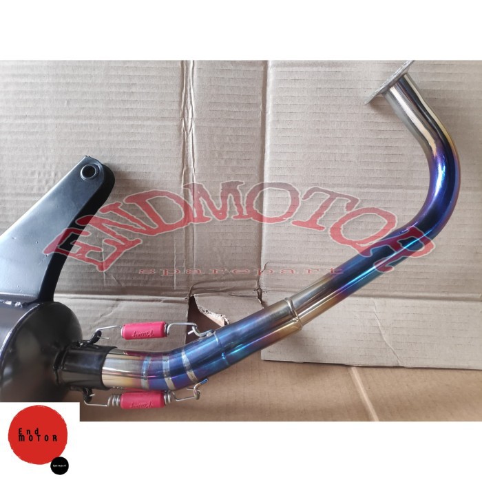 BARU Knalpot Tsukigi Racing Leher Pelangi Model Standar Vario 110 Karbu cw