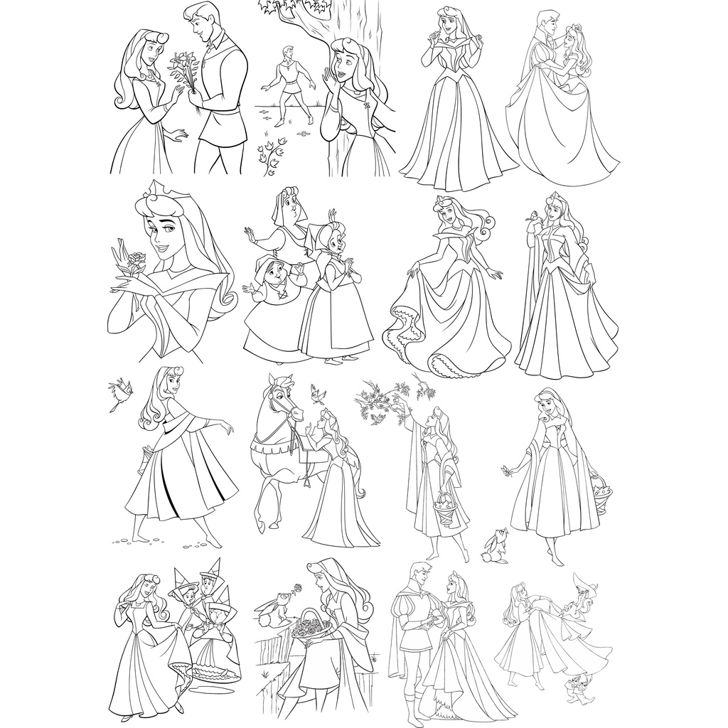 Disney Prince and Princess Silhouette Vector - Coreldraw