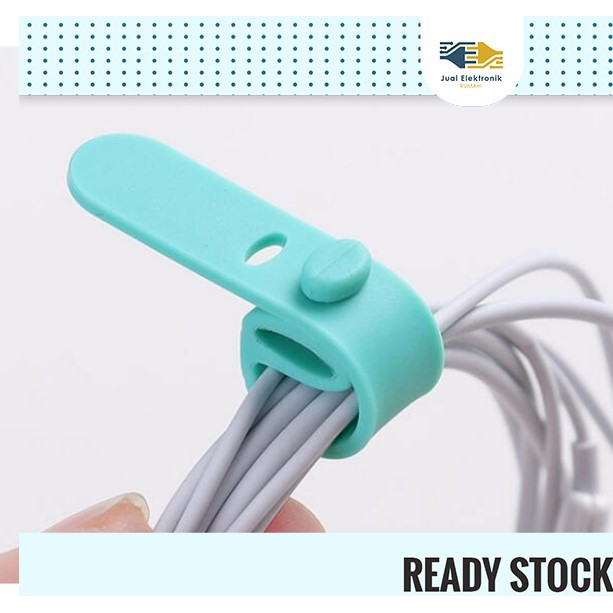 Pengikat Kabel Penggulung Cable KLIP KABEL POLOS Klip Charger Hp Universal