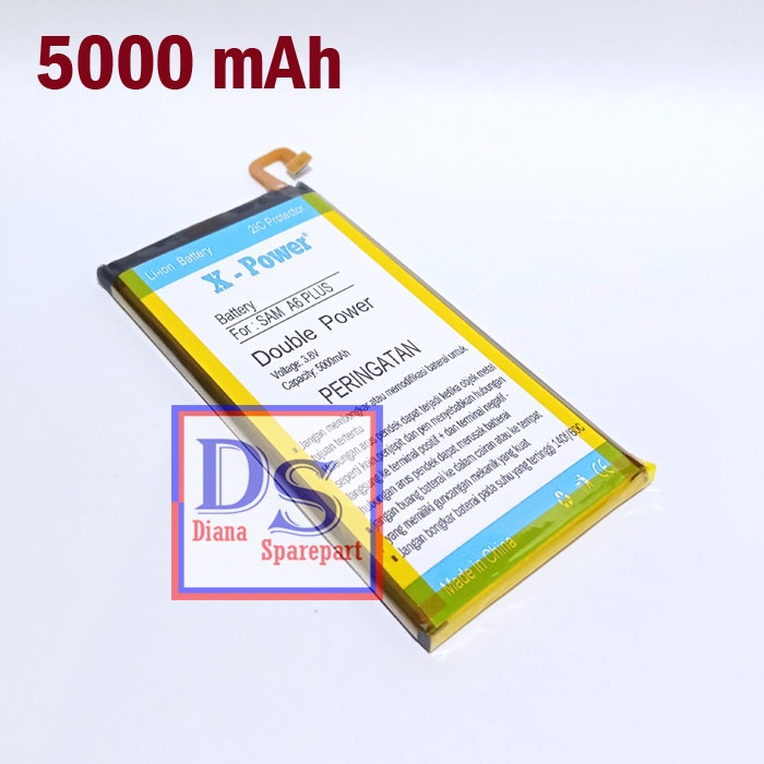 Baterai Samsung Galaxy A6 Plus A605G A605 Batu Battery Batre Tanam Double Power