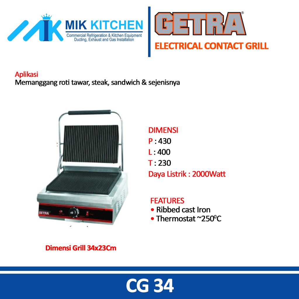 GETRA CG-34 ( Electrical Contact Grill )