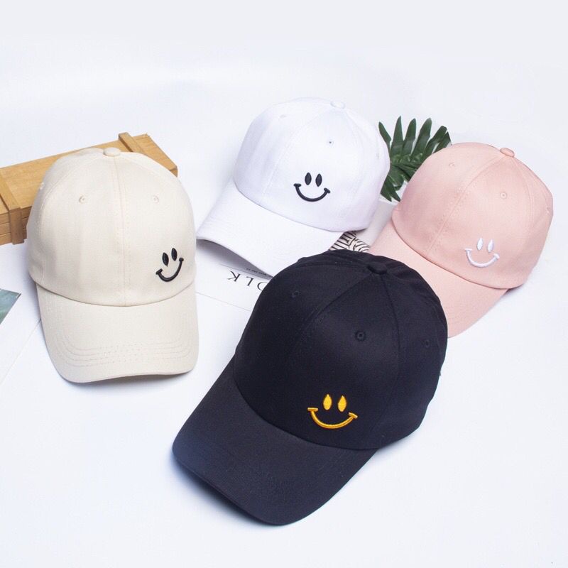 Topi Baseball Smile Pria/wanita premium