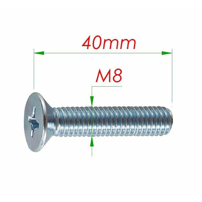 Baut JF M8x40 Baud JF Sekrup JF Sekrup Mesin
