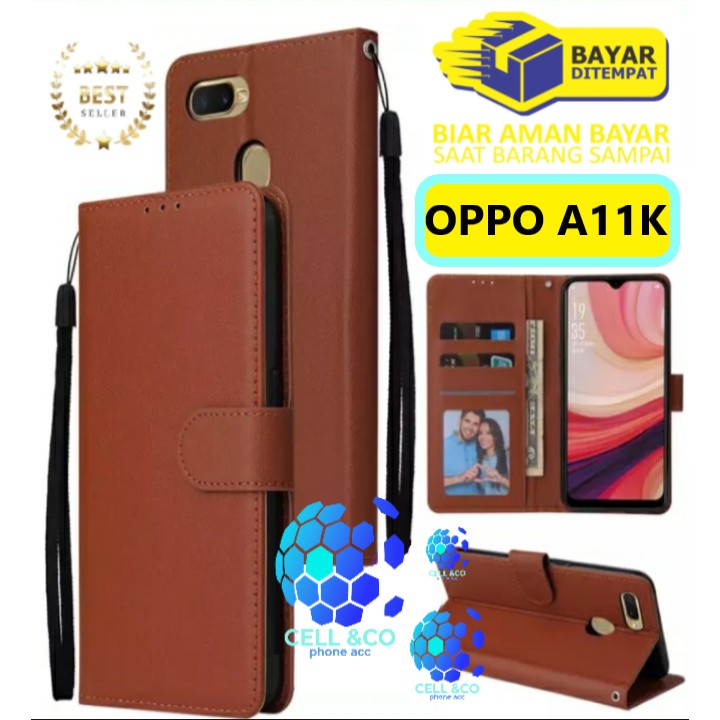 Flip cover OPPO A11K Flip case buka tutup kesing hp casing flip case leather wallet