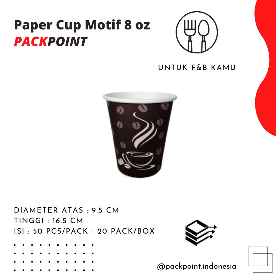 Jual Hot Paper Cup Motif Gelas Kertas Panas 8 Oz 240ml 50 Pcs Shopee Indonesia 7118