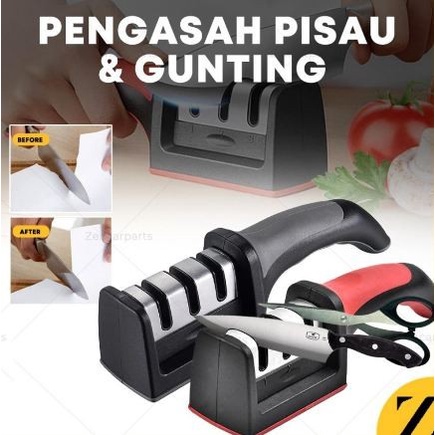 Alat Pengasah Pisau Penajam Gunting 3in1 Knife Asahan 3 Slot sharpener