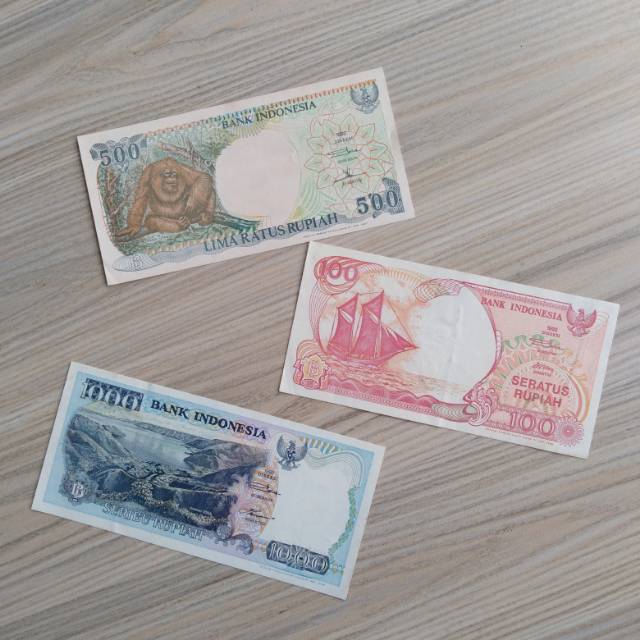 Uang lama Indonesia 3 lembar murah tahun 1992