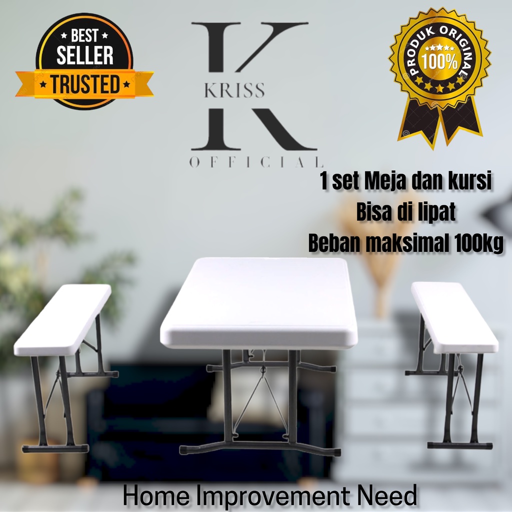 Krisbow set Meja dan kursi lipat (BELUM TERMASUK ONGKIR)