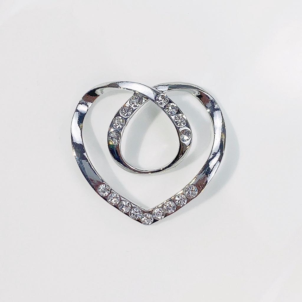 Fashionable multifunctional heart-shaped crystal ring buckle     M40216