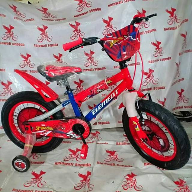  Sepeda  anak  12 bmx element SPIDERMAN  BAN BESAR Shopee 