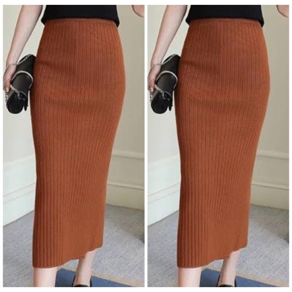 ROK SPAN SEMI RAJUT KNIT PREMIUM / ROK RAJUT SPAN / ROK RAJUT PREMIUM / ROK PANJANG