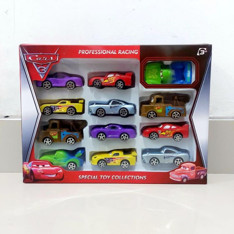 Mainan Set Mobil Cars isi 12 Pcs - Miniatur Mobilan Anak Laki Cowok