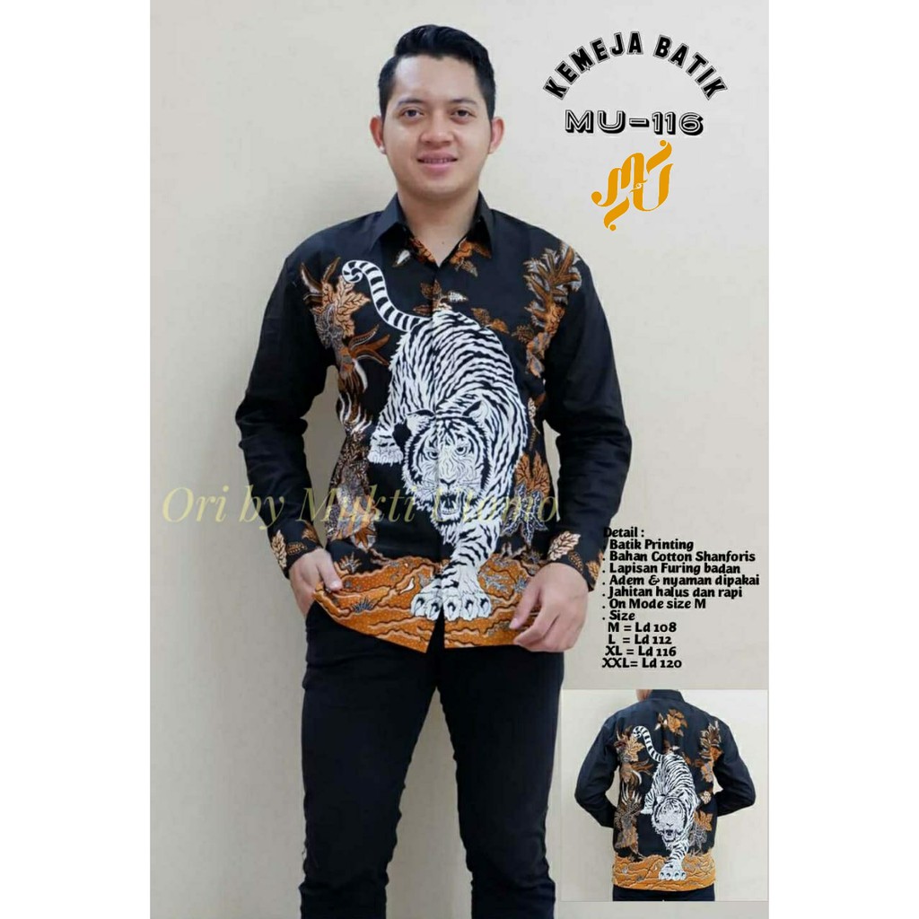 Macan Putih KEMEJA BATIK PRIA SOLO LENGAN PANJANG LAPIS FURING ATASAN BATIK PREMIUM MODERN Mukti Utomo BASHUDARA WULU GADING MAKA VIJAY 2 DAMAR LANGIT PUSPO GAGAH NAGA HITAM AJISAKA NAGA SOGAN MUSTIKA LAWASAN UWER MERAK BATIK SOLO AMANAH BATIKSOLOAMANAH