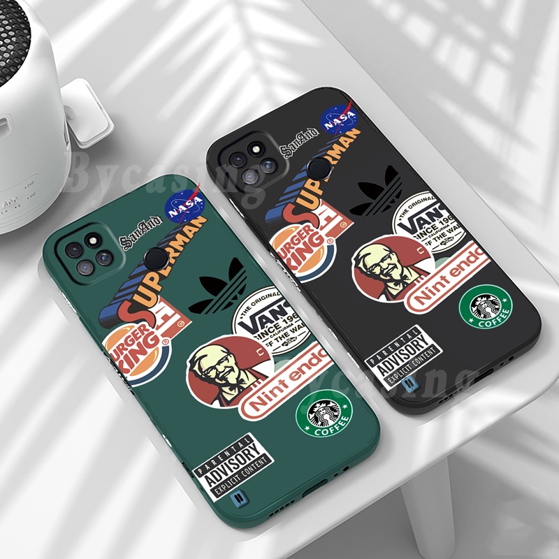 Soft Case Karet Motif Graffiti Untuk OPPO A15 A15S A16 A54 A37 A53 A52 A92 A5S A12 A7 A1K A3S F9 A94 A11K A5 2020 A9 Reno 7 Reno 6 5F 4F