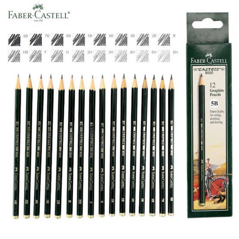 

Faber Castell 9000 Graphite Pencil / Pensil Faber castell