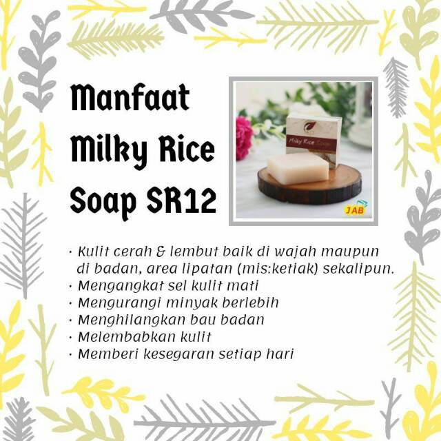 

MILKS RICE SOAP_Dapat mengurangi minyak berlebihan dan melembabkan serta mencerakan kulit