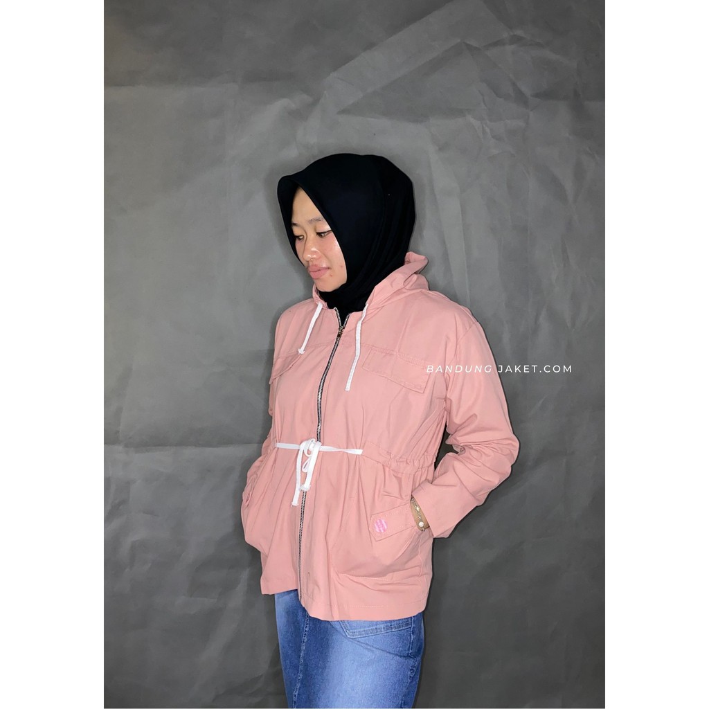 JAKET MERLIN PARKA HOODIE || Jaket Semi Parka cewek