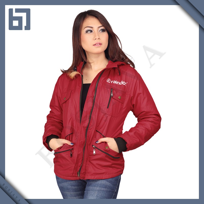Jaket Hoodie Wanita Merah RRL 007