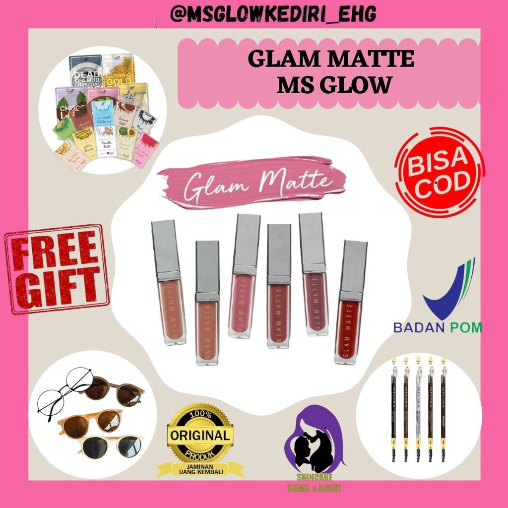 MS GLOW GLAM MATTE / LIPSTIK MS GLOW ORIGINAL BPOM