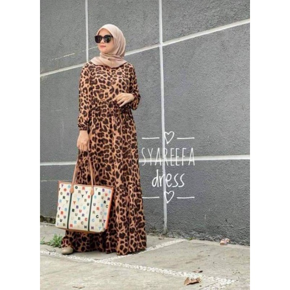 GAMIS RAYON TWILL MOTIF LEOPARD, GAMIS MOTIF MACAN