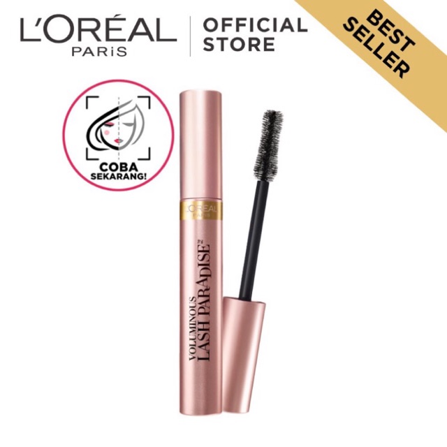 L'oreal Paris Voluminous Lash Paradise Waterproof Mascara Make Up - Black